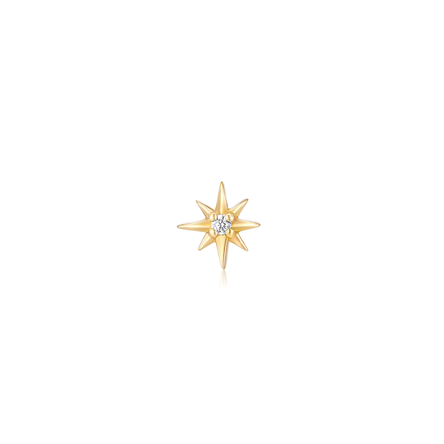 14k Diamond North Star Stud