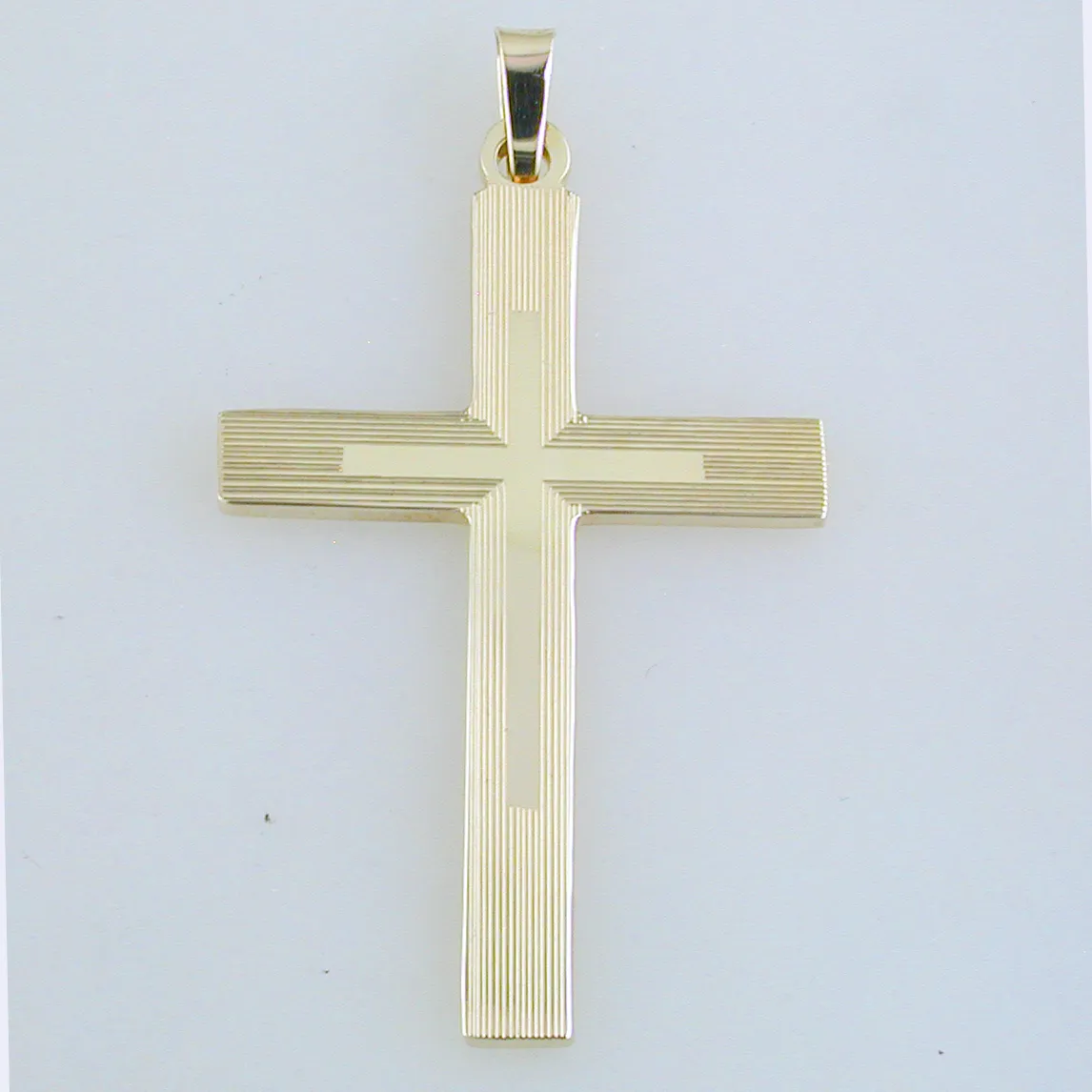 14k Yellow Gold Double Weight Cross 800S/2