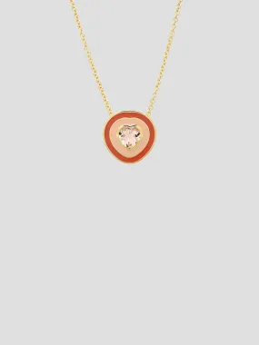 18K YG Dandridge Morganite Enamel Necklace