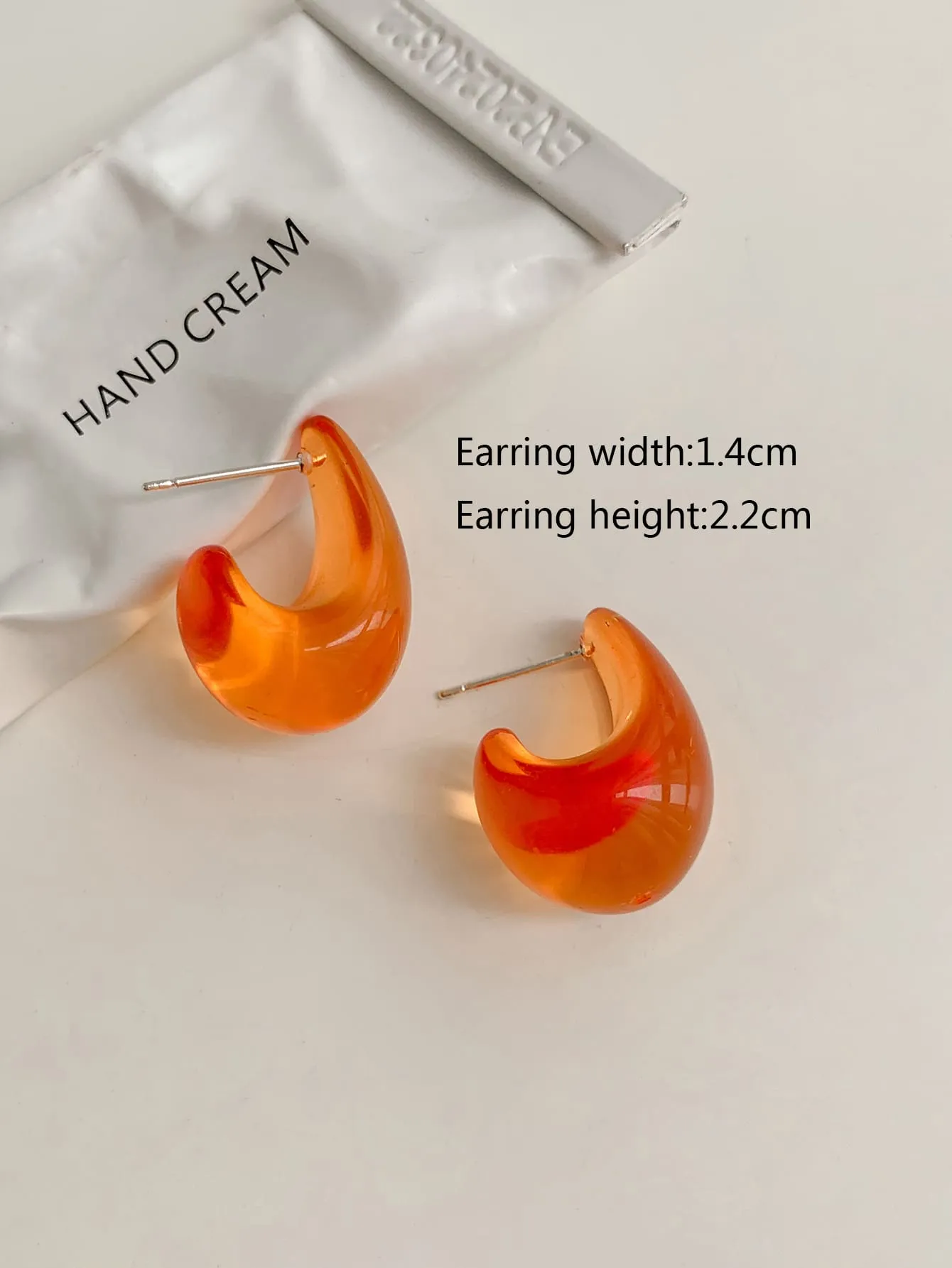 1pair Simple Clear Earrings