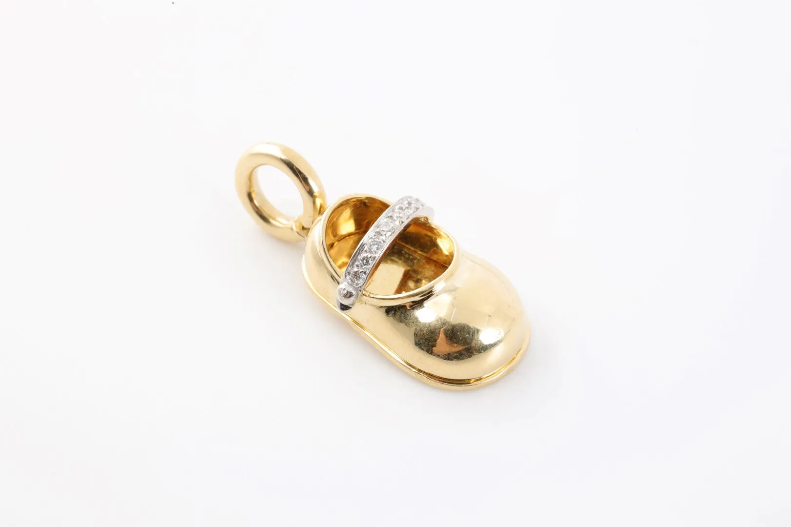 Aaron Basha 18k Yellow Gold 0.07tcw Diamond Shoe Charm (6.58g.)