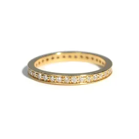 AFJ Diamond Collection - Diamond Eternity Band Ring, Yellow Gold