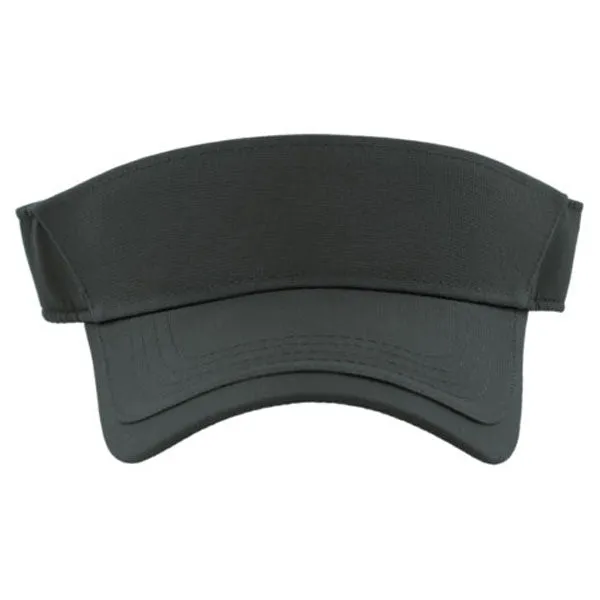 AHEAD Textured Black/Black Poly Golf Visor