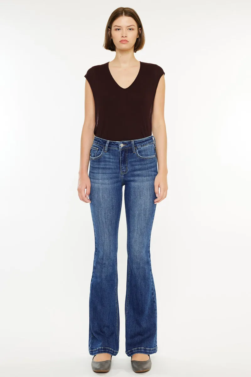 Annie Mid Rise Flare Jeans (Petite)