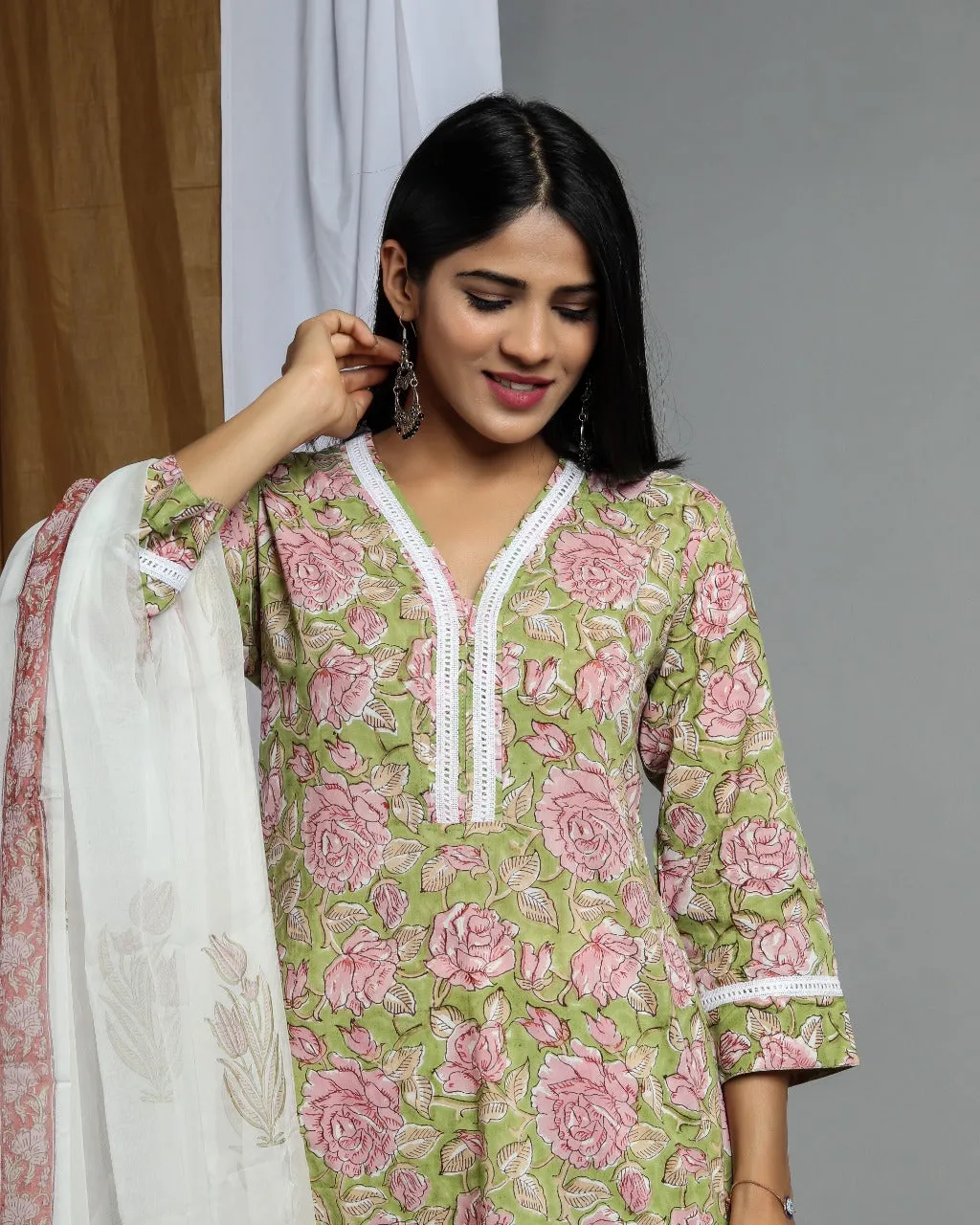 Appealing Floral Pure Cotton Suit Set (CSS05)