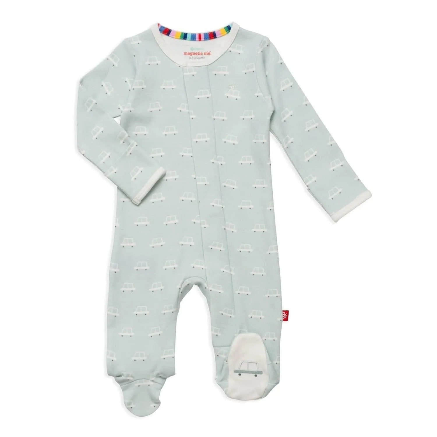 beep beep time for sleep organic cotton magnetic parent favorite footie