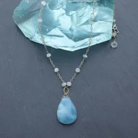 Big Blue Sky - Aquamarine Necklace