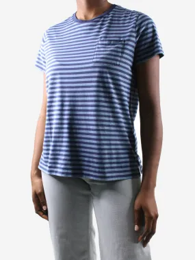 Blue striped T-shirt - size L