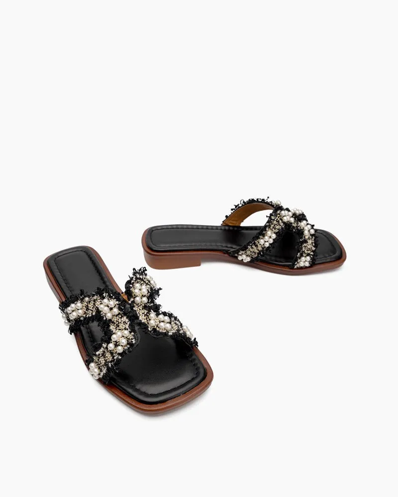 Bohemian Pearl Comfortable Flat Sandals