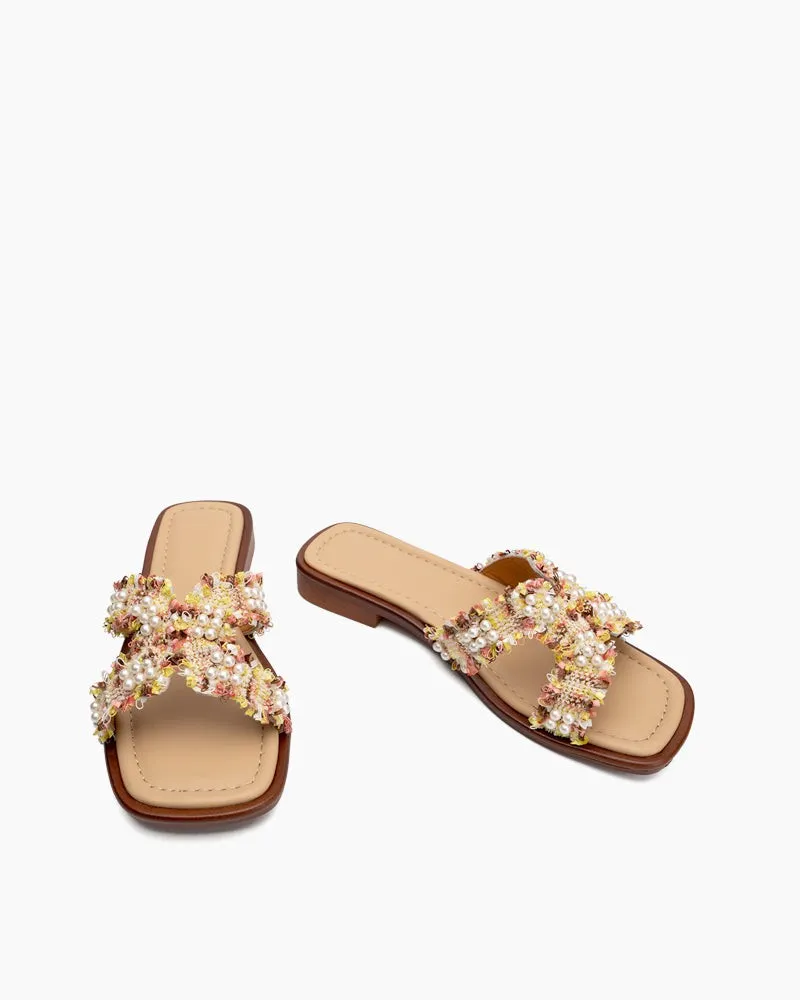 Bohemian Pearl Comfortable Flat Sandals