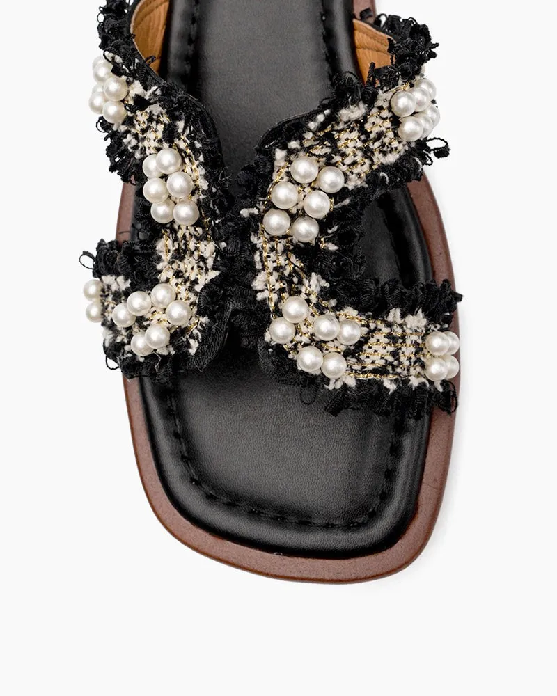 Bohemian Pearl Comfortable Flat Sandals