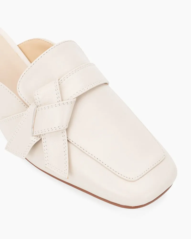 Bow Decor Comfortable Backless Flat Mules