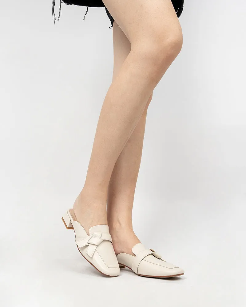 Bow Decor Comfortable Backless Flat Mules