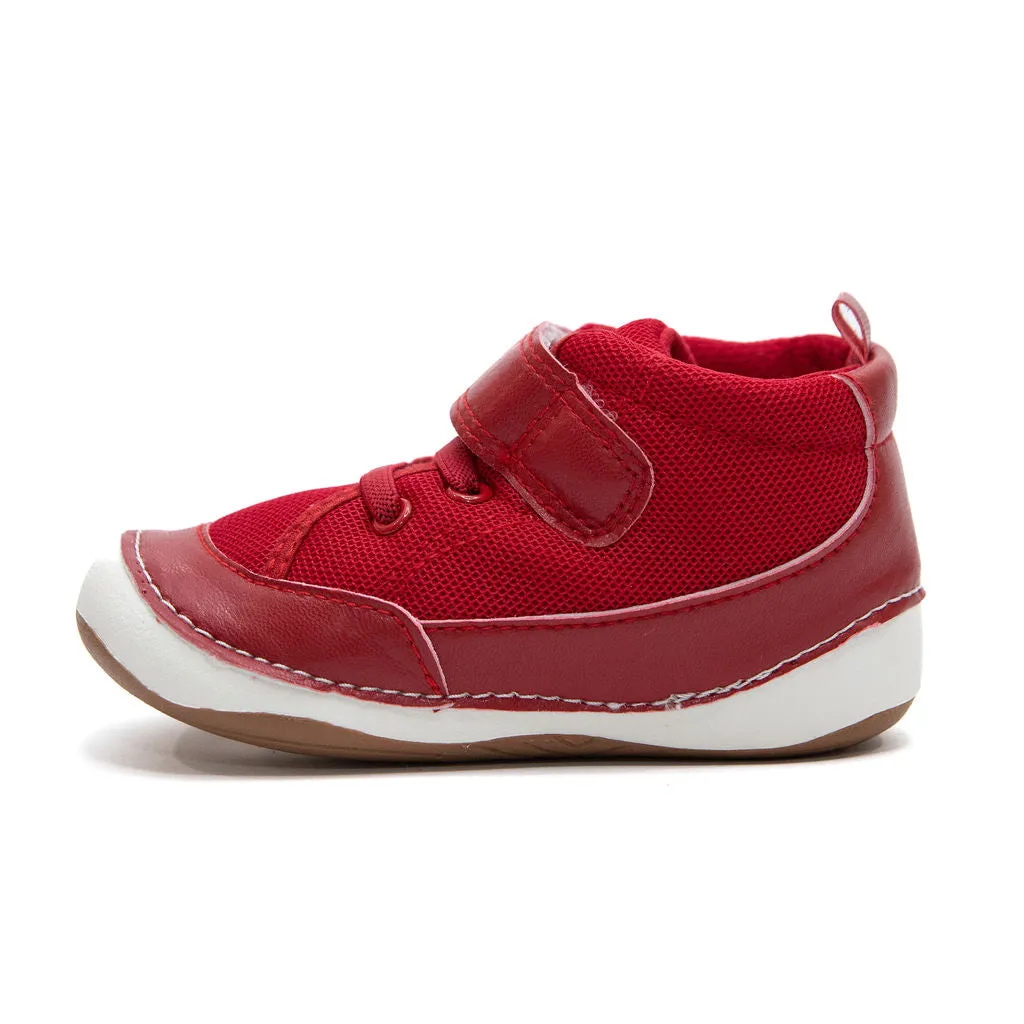 CHICAGO red baby and toddler high-top sneakers