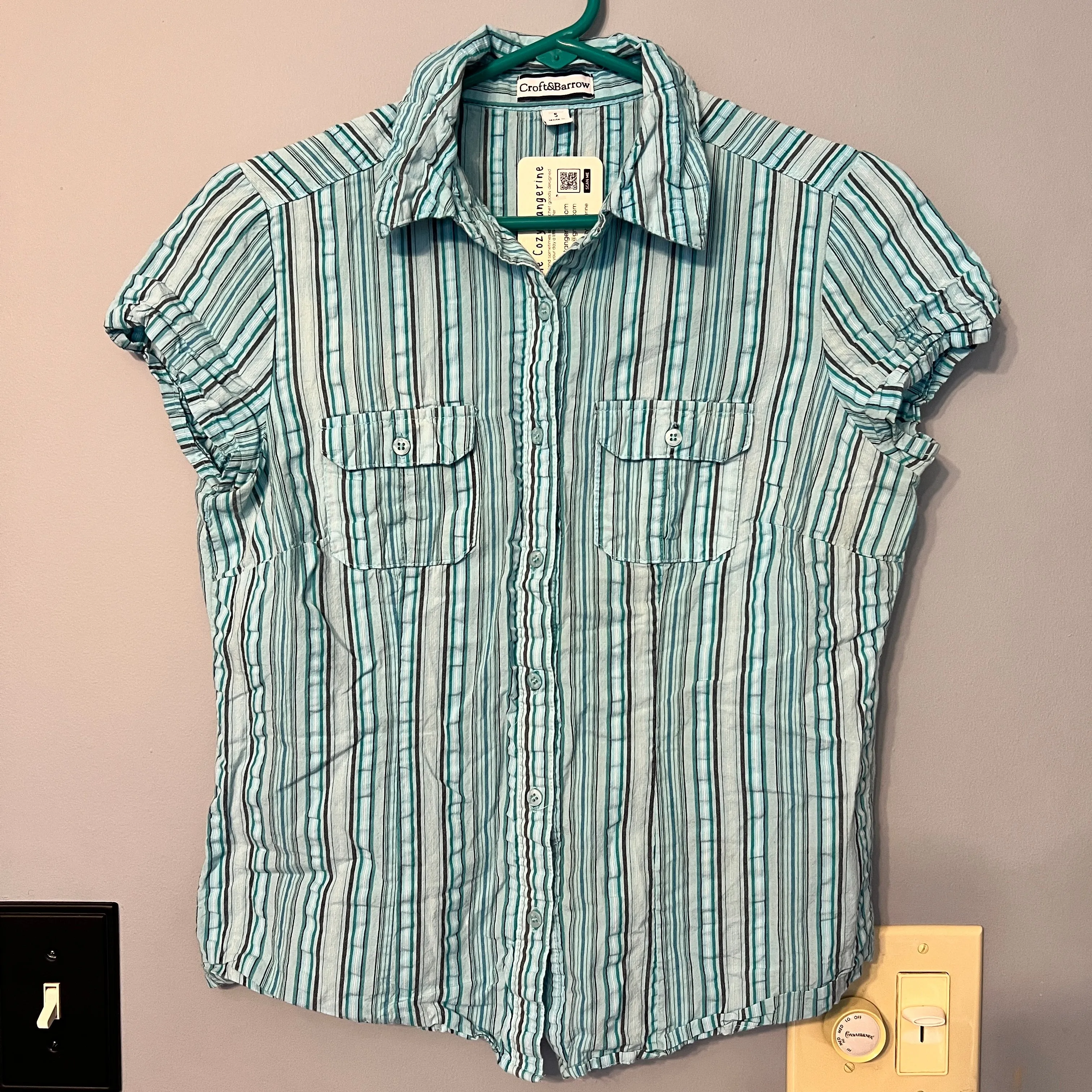 Croft & Barrow Blue Striped Blouse (S)