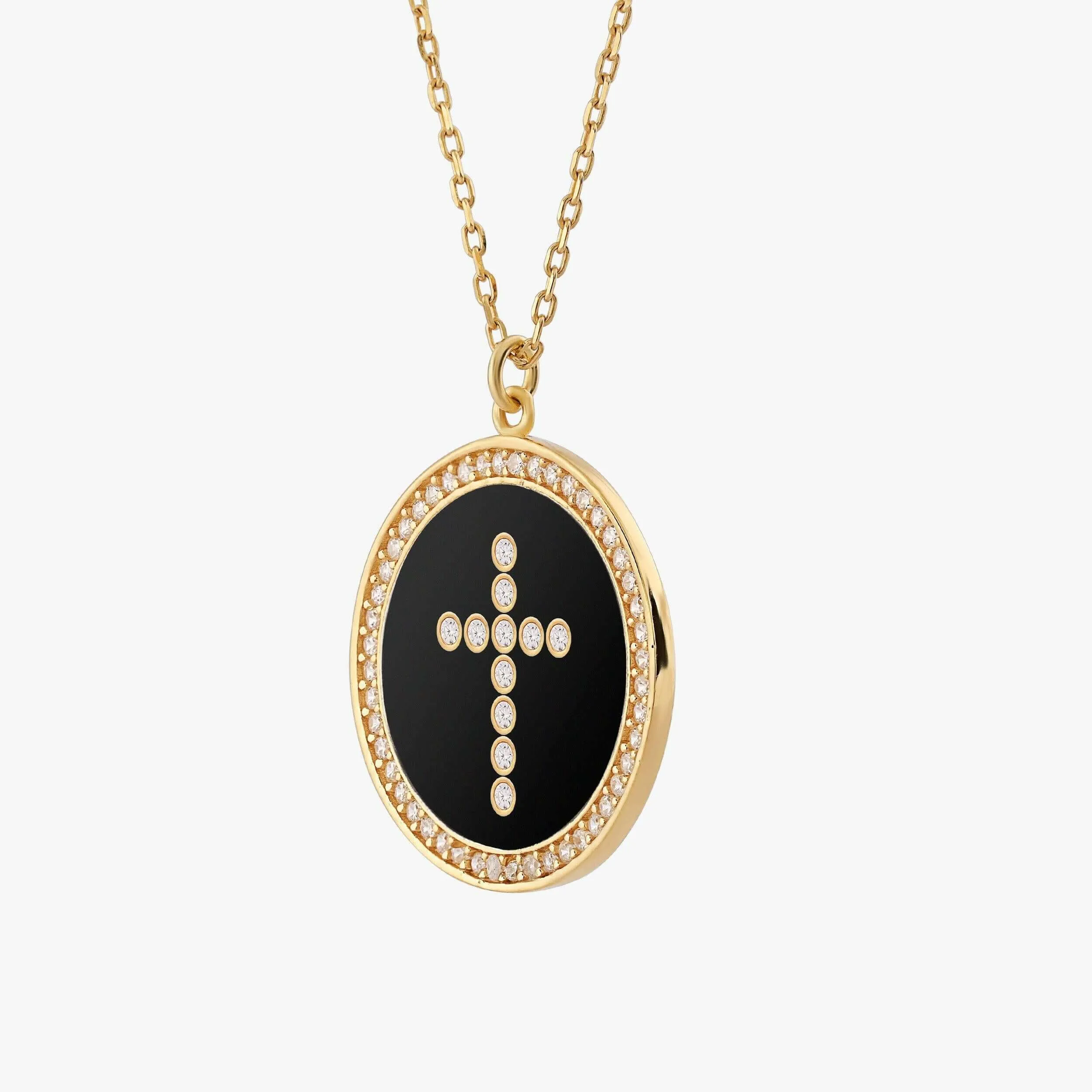 Cross Coin Necklace | 18K Gold Vermeil