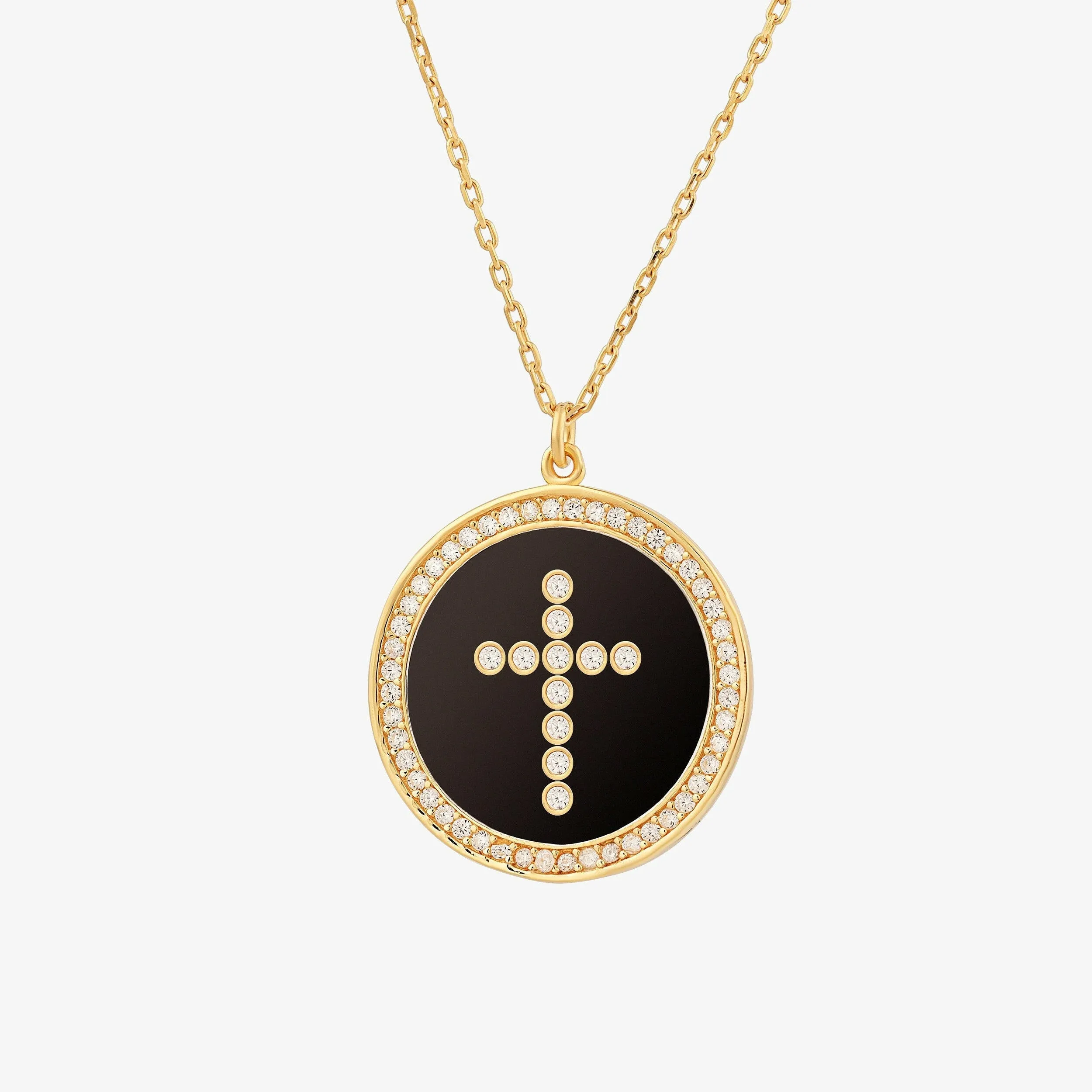 Cross Coin Necklace | 18K Gold Vermeil