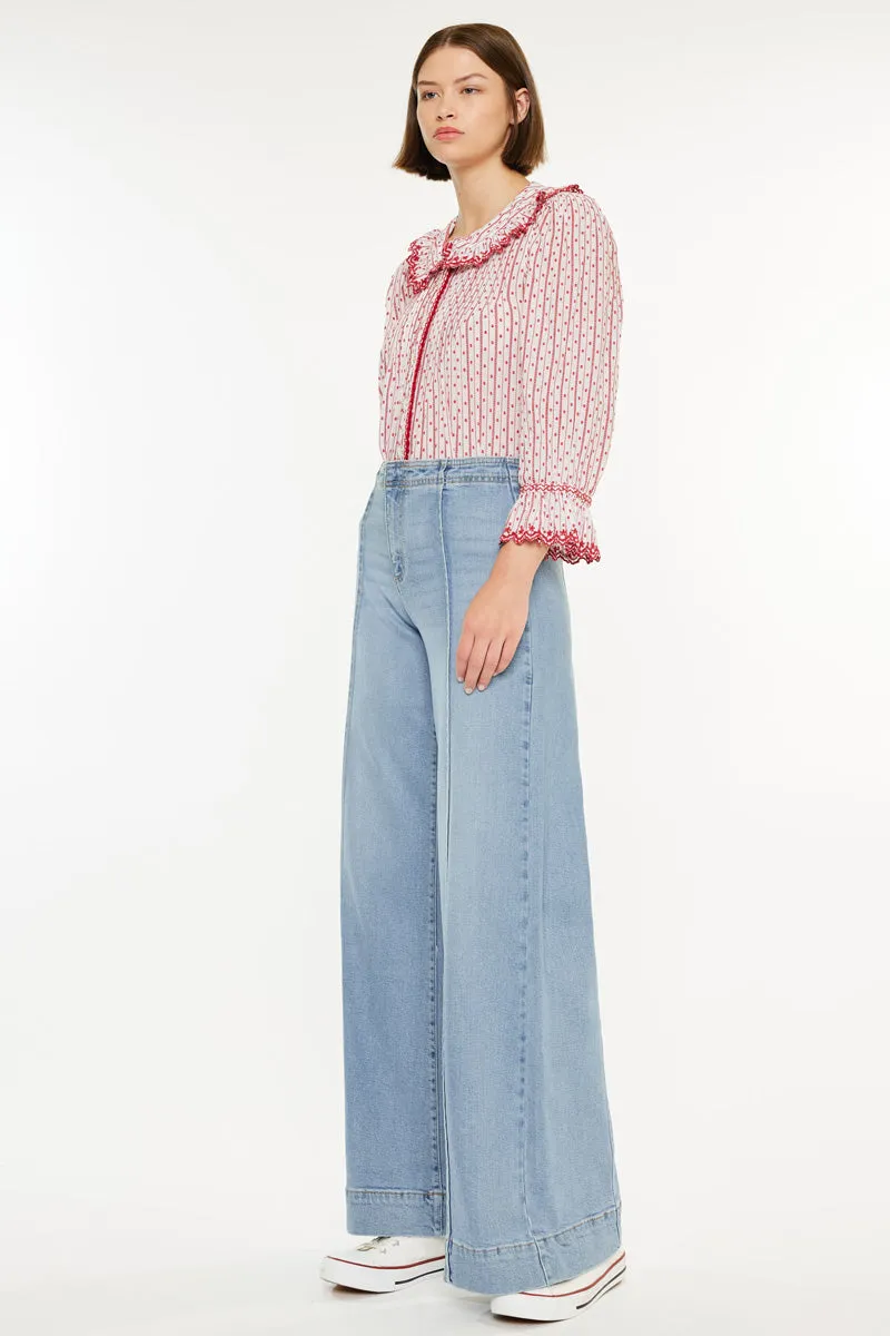 Deena High Rise Wide Leg Jeans