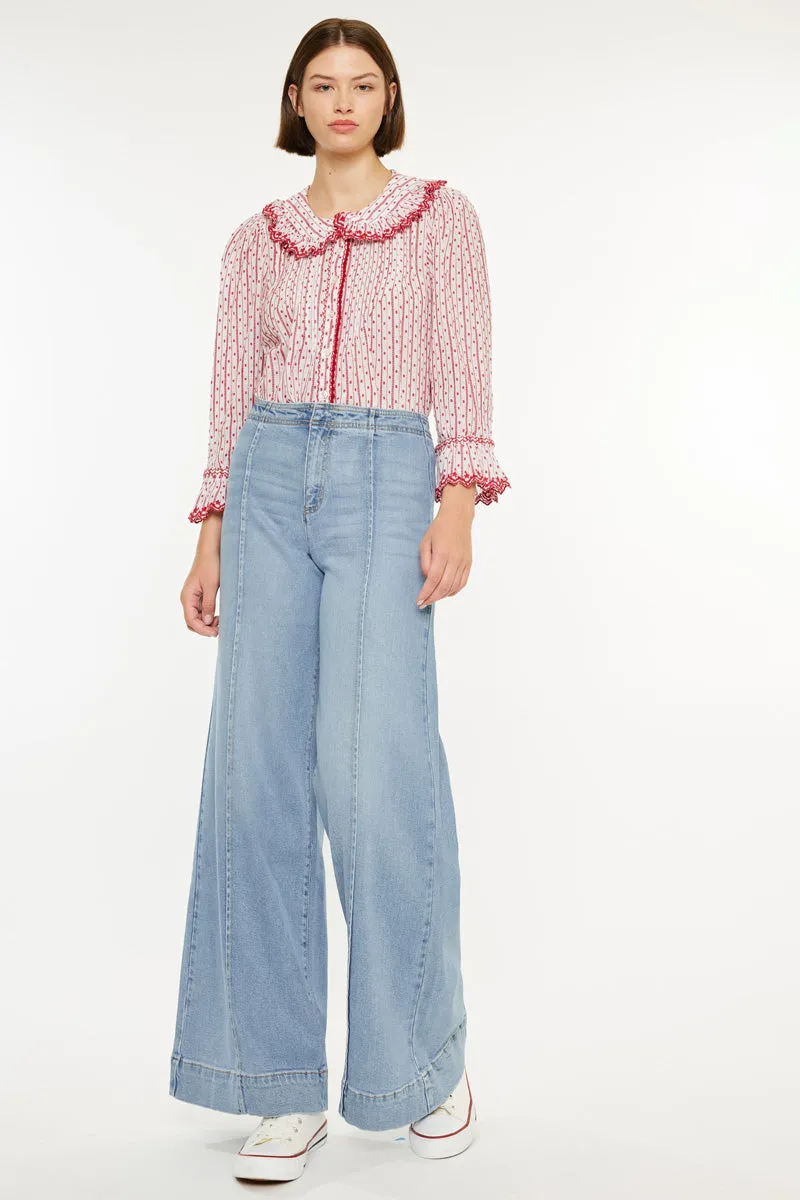 Deena High Rise Wide Leg Jeans