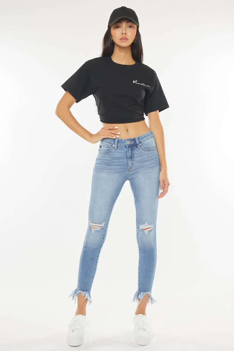 Delilah High Rise Ankle Skinny Jeans