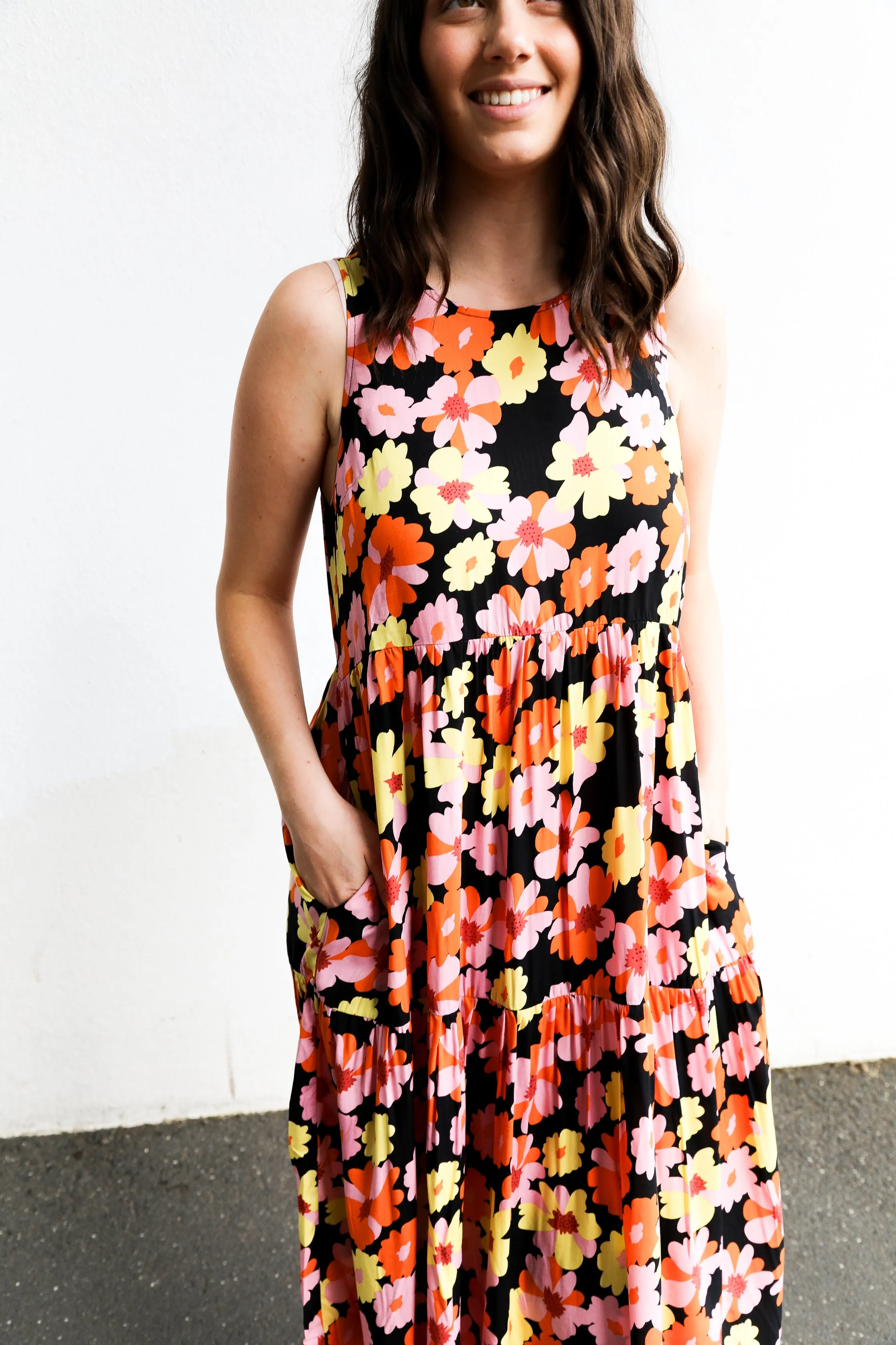 Dorit Dress (Black Floral Multi)