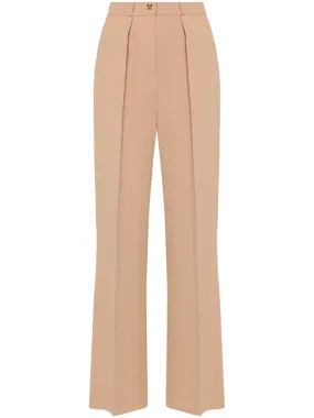 EMBLEM CREPE STRAIGHT TROUSERS