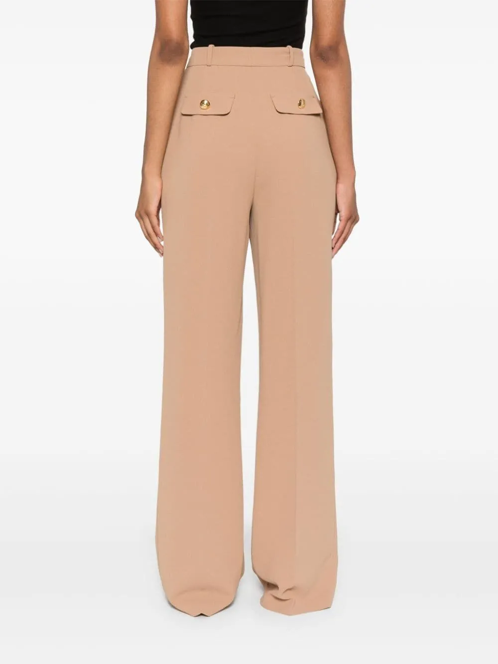 EMBLEM CREPE STRAIGHT TROUSERS