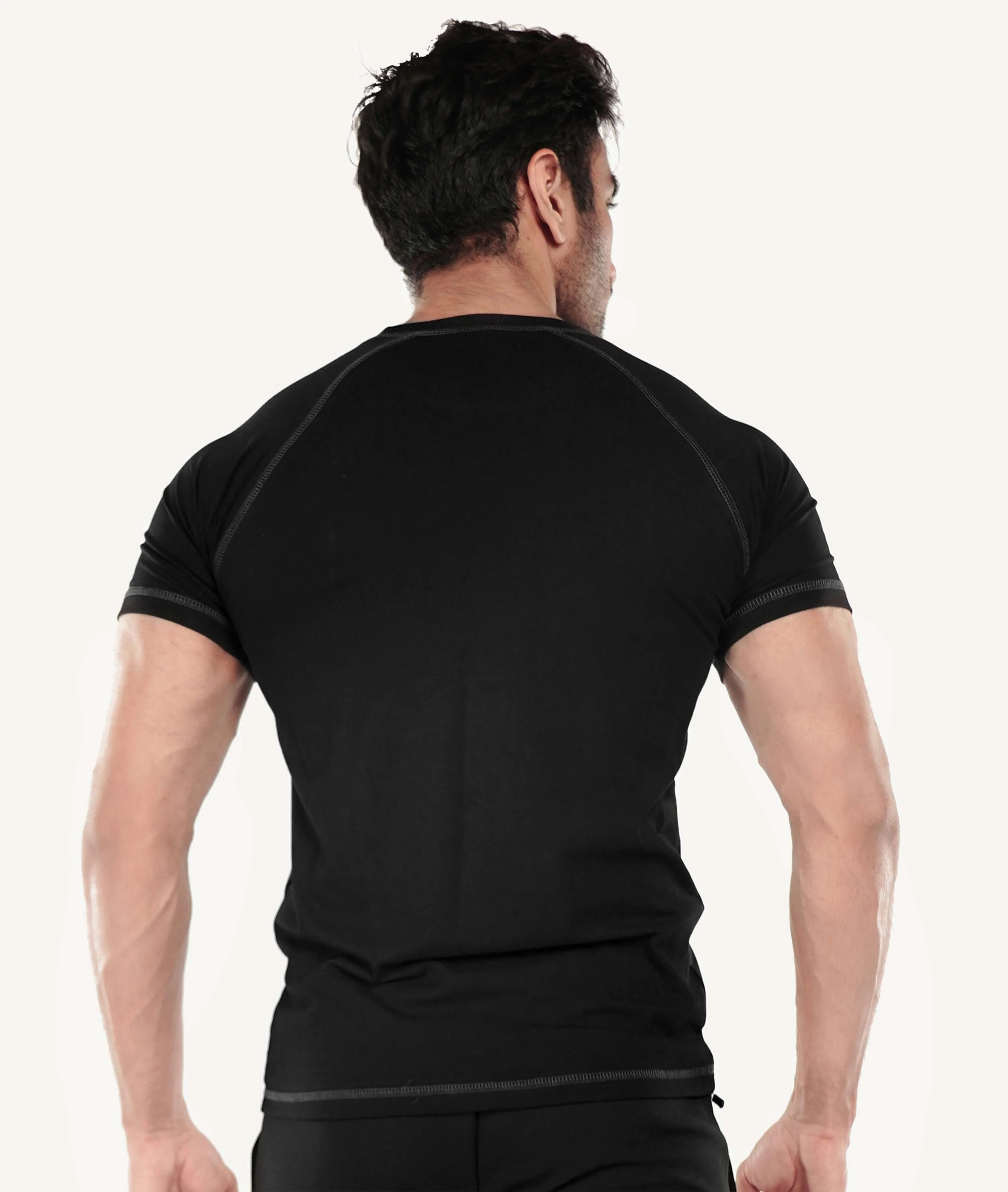 Flex Cotton GymX Tee: Black - Sale