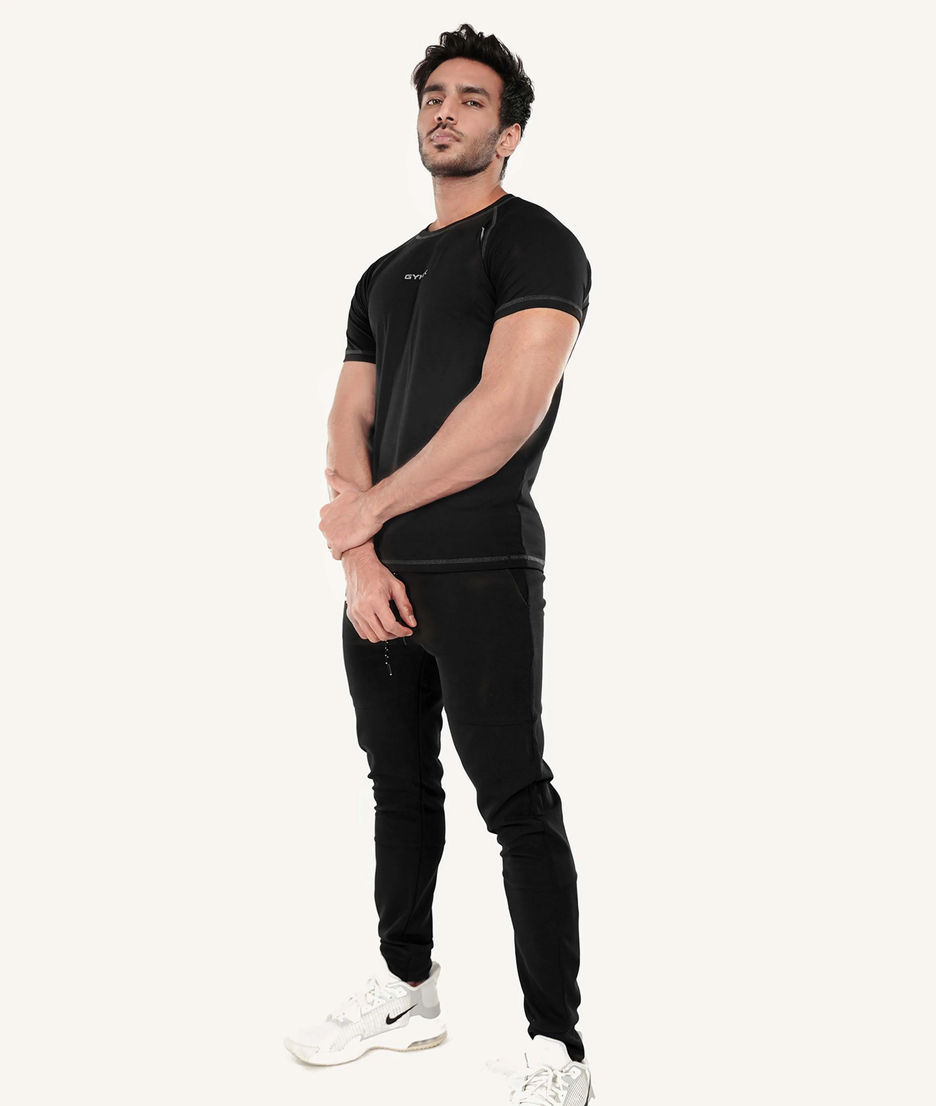 Flex Cotton GymX Tee: Black - Sale