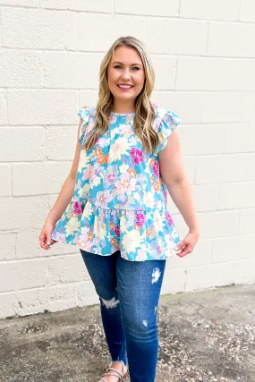 Floral Is Calling Ruffle Top