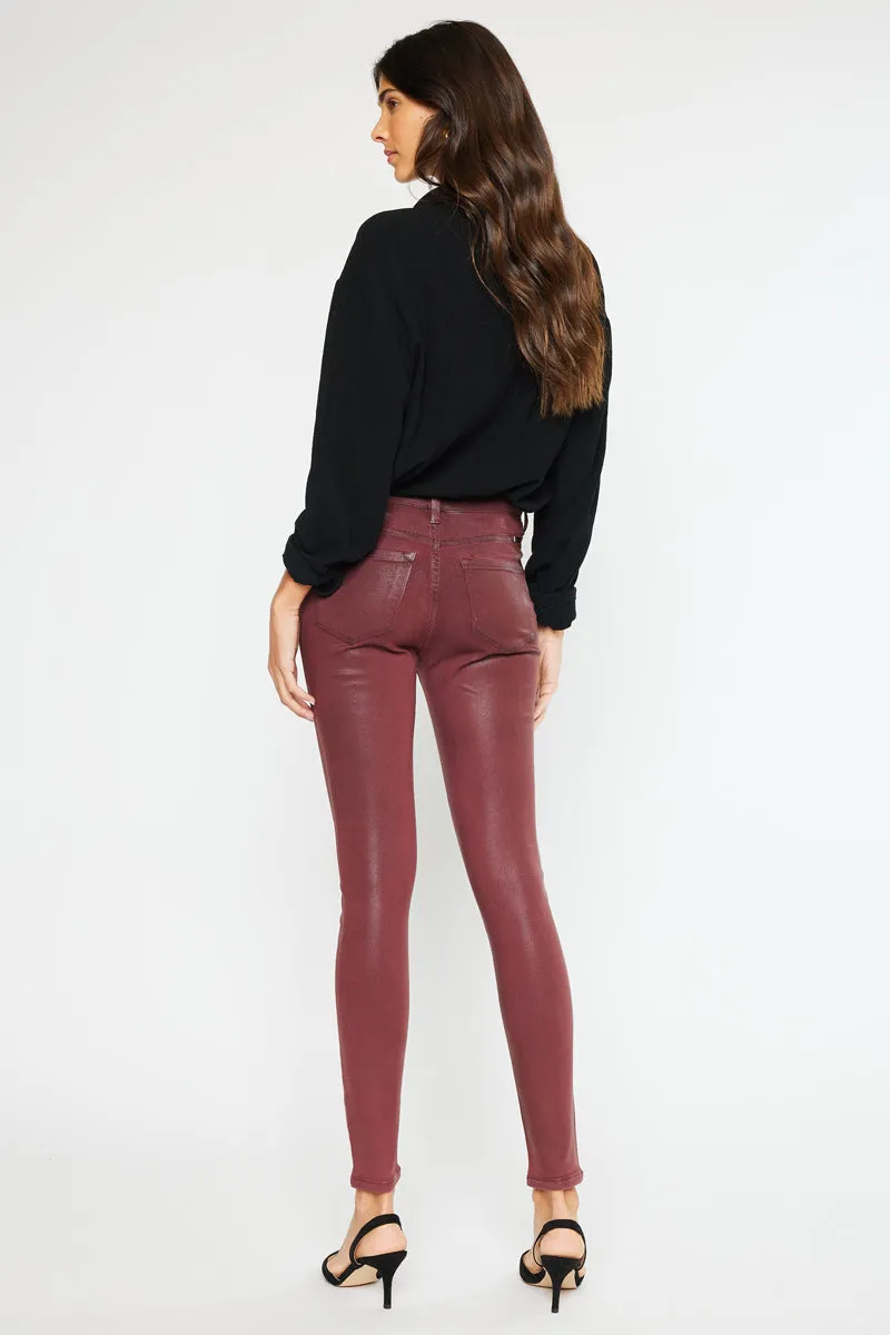 Georgie High Rise Coated Super Skinny Jeans