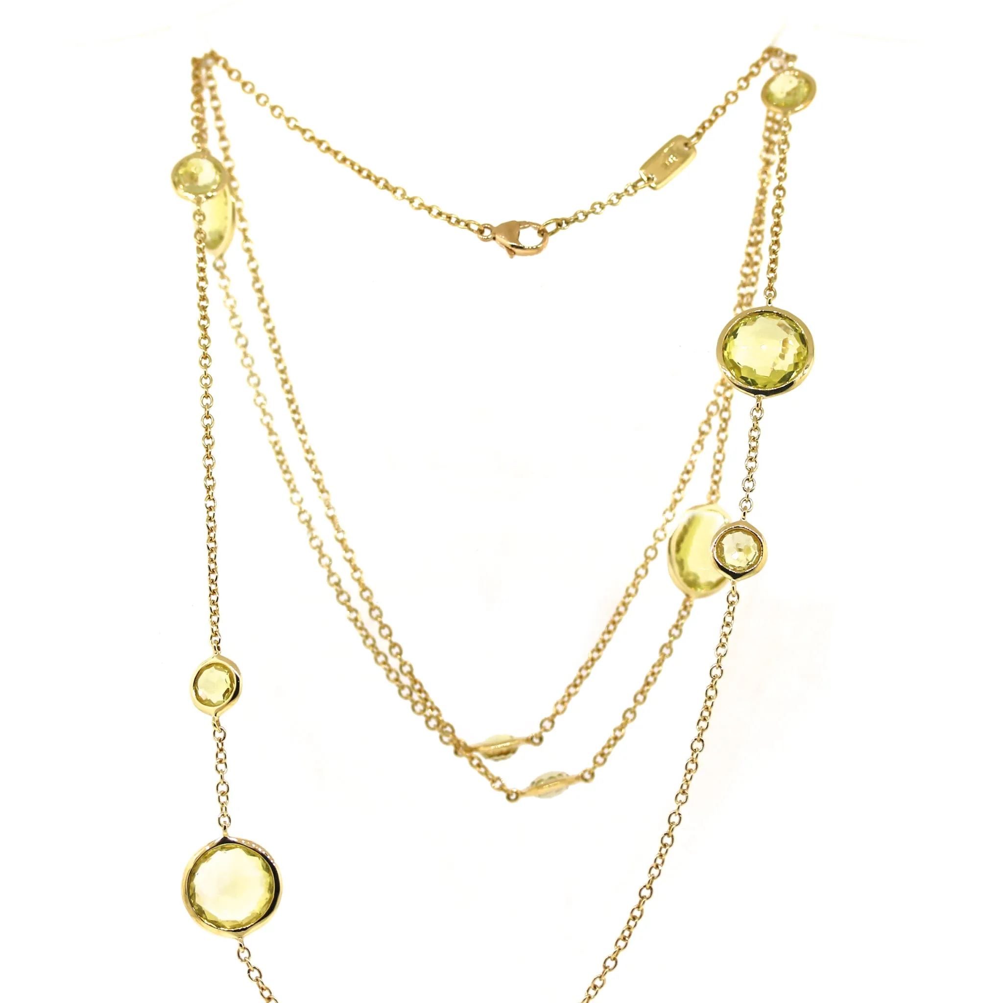 Ippolita Lollitini Rock Candy Golden Citrine Long Necklace in 18k Yellow Gold