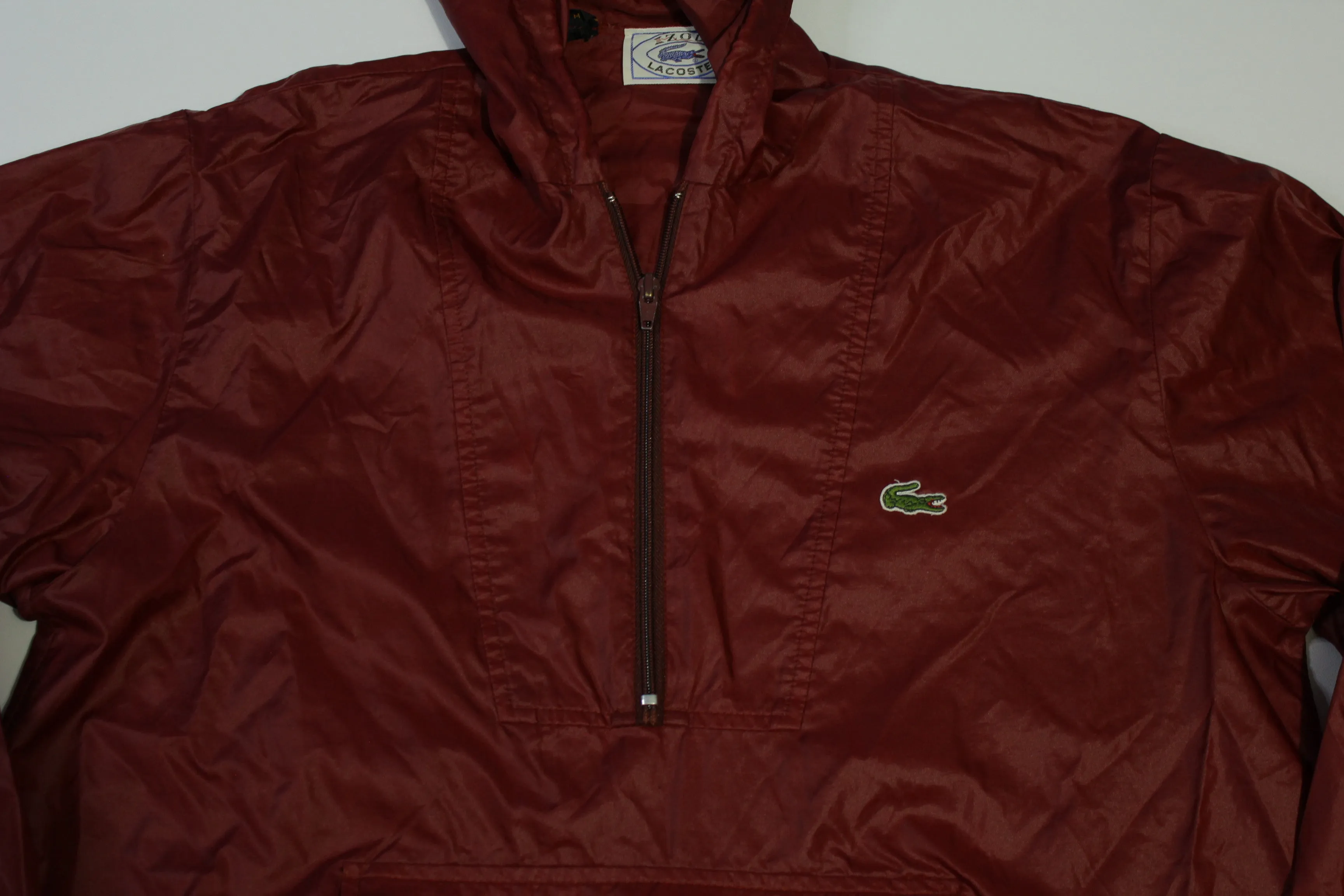 Izod Lacoste Alligator Vintage 80's Pullover Windbreaker Jacket