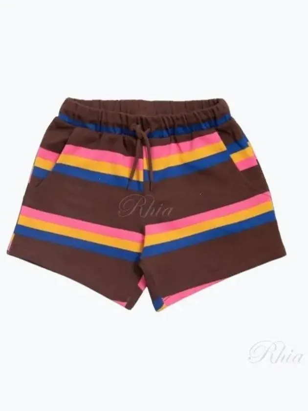 Kids Striped Shorts Bottoms 2323011016 BROWN