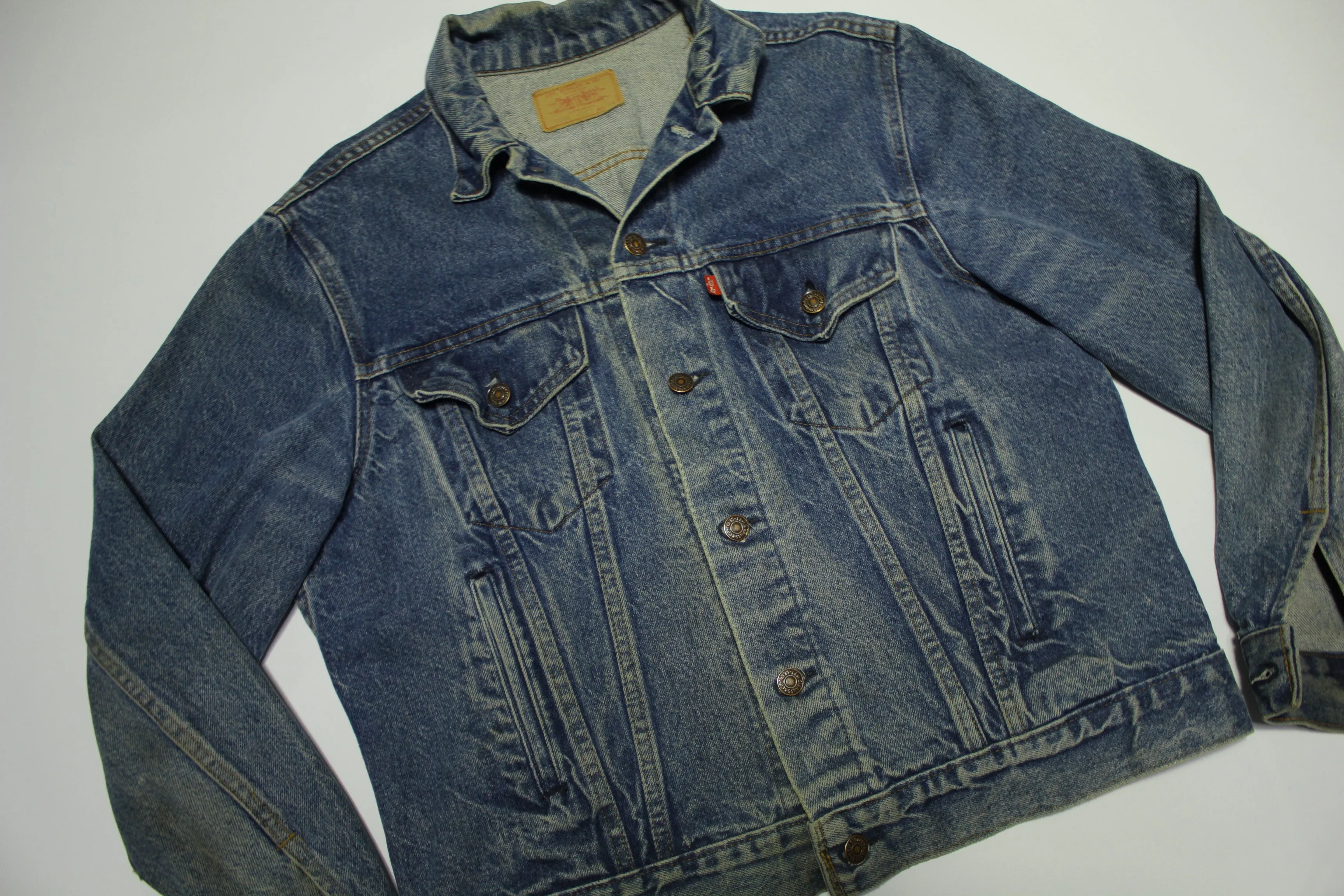 Levis 80's Vintage 70507-0217 Denim Blue Jean Trucker Jacket