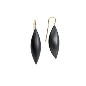 Oxidized Sterling Silver Cocoon Pendant Earrings~40mm