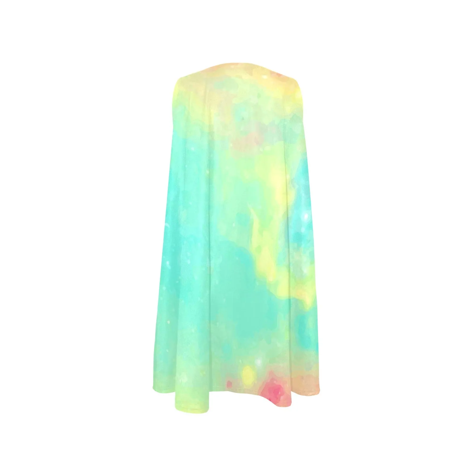 Pastel Tie-dye Women's Sleeveless A-Line Pocket Dress (D57)