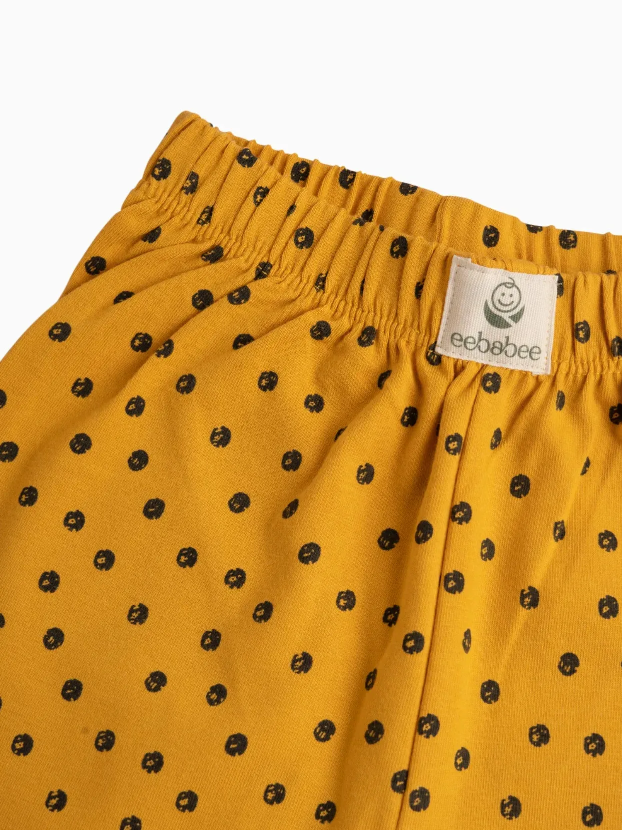 Polka dot pattern in yellow leggings  for baby girl