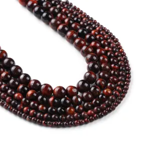 Red Tiger Eye Beads 4 6 8 10 12mm Natural Gemstone Round Loose Beads Craft Supplies 15 Full Strand 103076