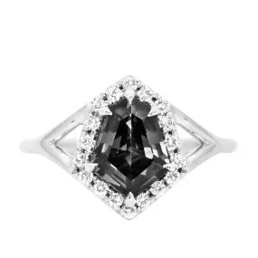 Split Shank Low Profile Halo with French Set Diamonds - Setting