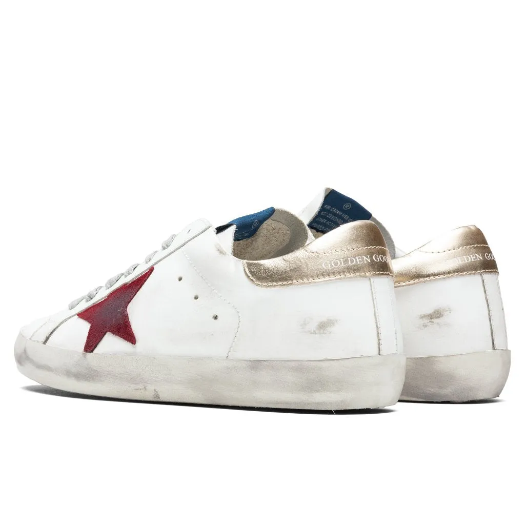 Super-Star Sneakers - White/Dark Red/Platinum