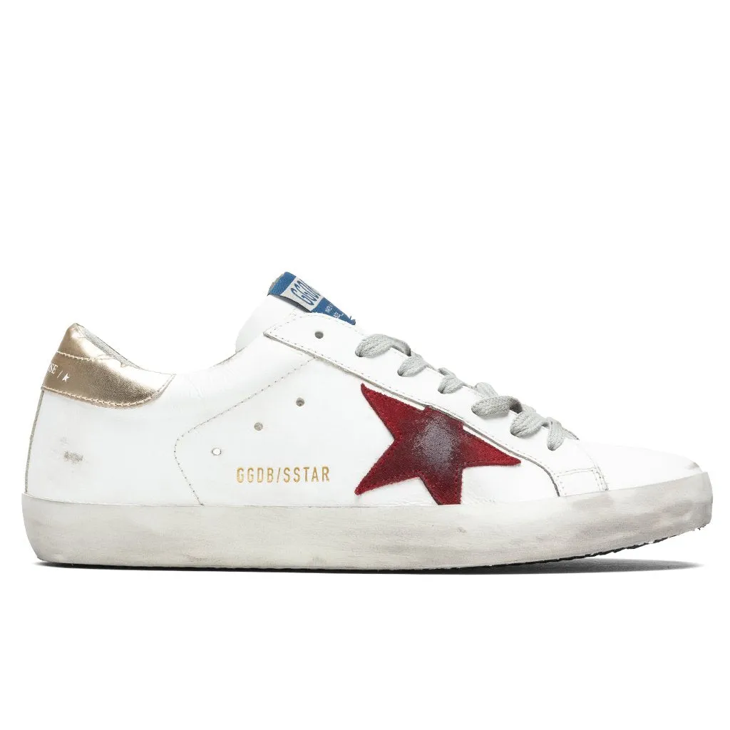 Super-Star Sneakers - White/Dark Red/Platinum