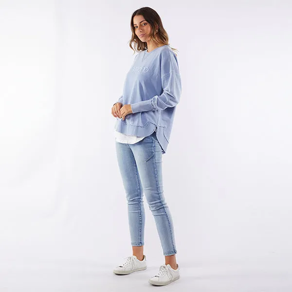 Washed Simplified Crew - Washed Light Blue